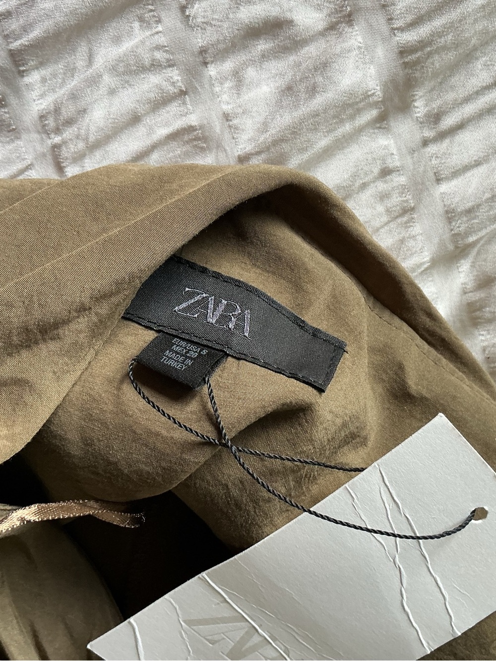 Zara Layered Ruffle Mini Skirt - Olive - Picture 2 of 2